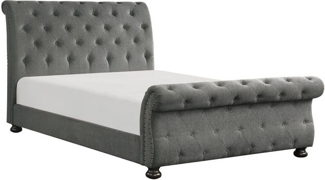 Mazin Furniture Crofton Dark Gray King Panel Bed-0