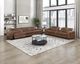 Homelegance® Sutton 3-Piece Brown Leather Power Reclining Sectional with Power Headrests and Charging Ports-1