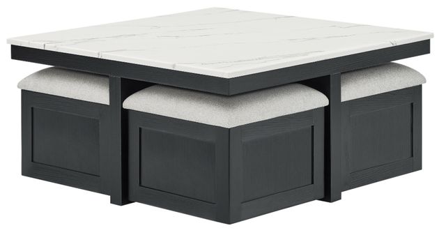 Crown Mark Marta 5-Piece Black/Gray/White Coffee Table Set-0