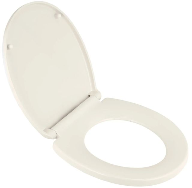 American Standard Linen Transitional Slow-Close & Easy Lift-Off Round Front Toilet Seat-3