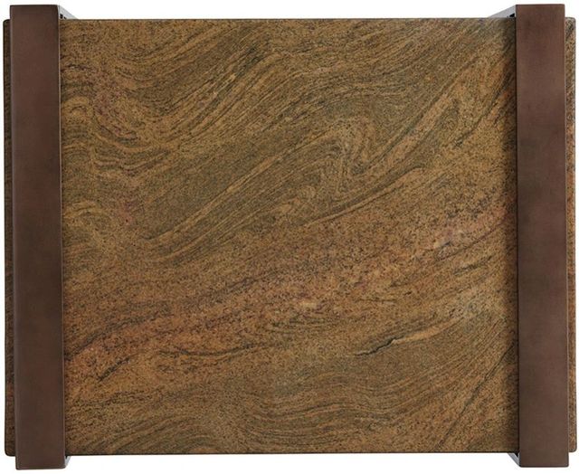 Lexington Home Zavala Intersect Brazilian Gold End Table with Brown Base -2