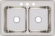 Elkay Lustertone® Classic Lustrous Satin 33" x 21-1/4" x 7-7/8" 3-Hole Equal Double Bowl Drop-In Sink-1
