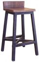 International Furniture Direct Pueblo Black/Brown 30" Bar Stool-0