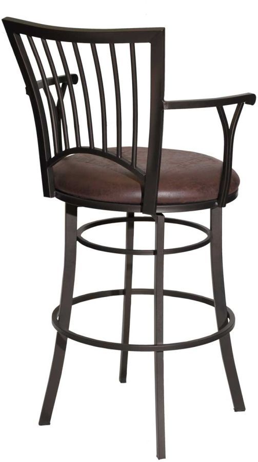 Steve Silver Co. Bayview Gunmetal Swivel Counter Stool-3