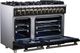 FORNO® Massimo Series Alta Qualita 48" Black Pro Style Dual Fuel Range-4
