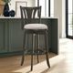 Armen Living Elle Dark Roast/Slip Gray Swivel Bar Stool-1