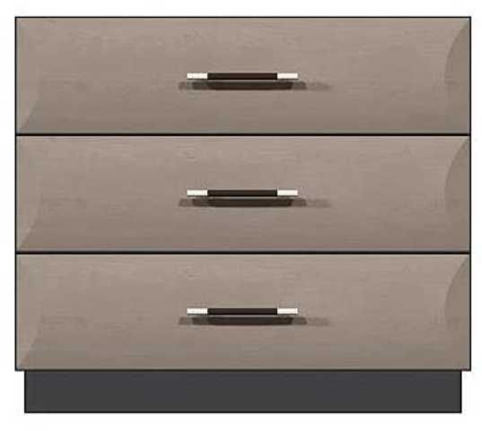 Country View Woodworking Customizable American Modern 36" 3-Drawer Solid Plinth Base Bedside Chest-0