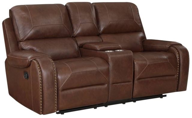 Homelegance® Newnan Brown Double Glider Power Reclining Loveseat-0