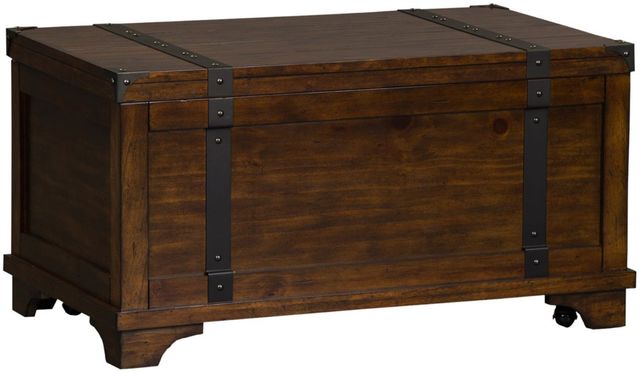 Liberty Furniture Aspen Skies Russet Brown Storage Trunk-0