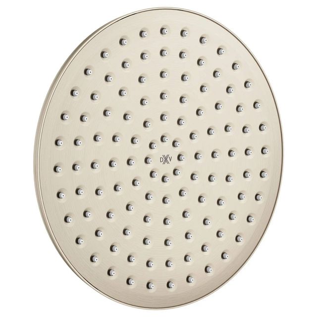 DXV Oak Hill® Brushed Nickel Single Function 10" Round Rain Can Showerhead-0