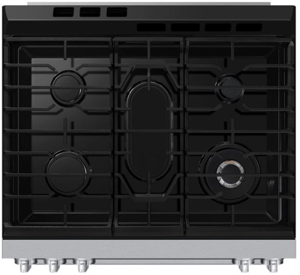 Samsung Bespoke 30" Fingerprint Resistant Stainless Steel Smart Slide-in Gas Range with Flex Duo™ Oven-5