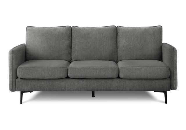 Monarch Specialties Inc. Dark Grey 77" Sofa with Black Metal Legs-0