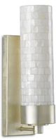 Currey & Company Abadan Pearl/Silver Leaf Wall Sconce-0