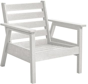 C R Plastics Tofino White Arm Chair-0