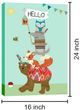 Classy Living Boho Woodland Stacked Animal Parade Wall Art-1