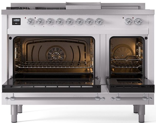 Ilve® Nostalgie II Series 48" Custom RAL Color Pro Style Dual Fuel Range-1