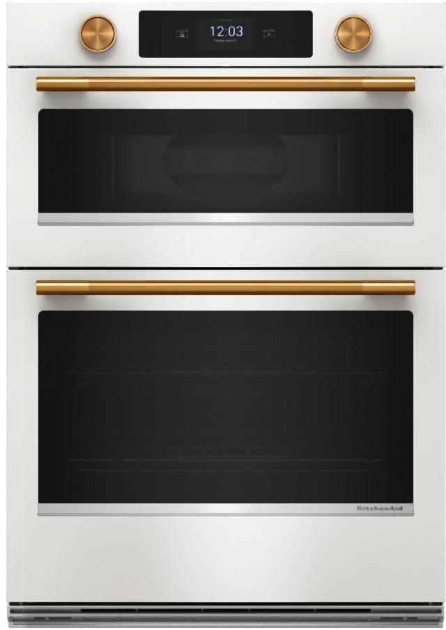 KitchenAid® 30” White Oven/Micro Combo Electric Wall Oven-3