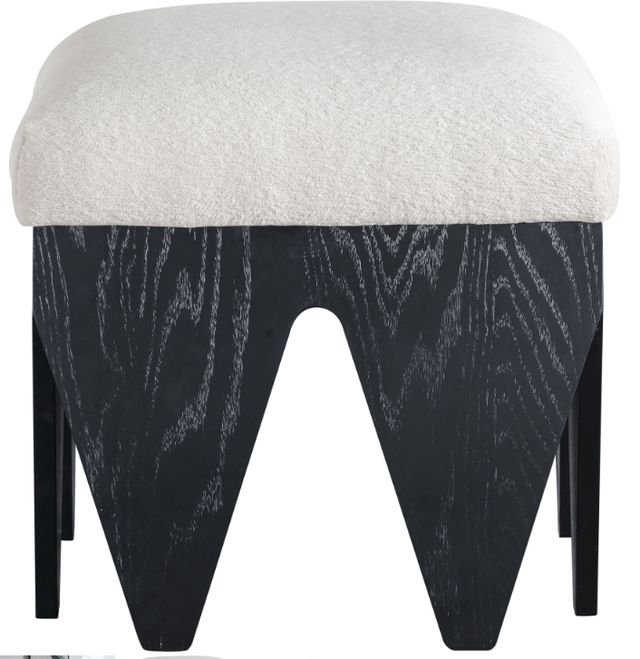 Meridian Furniture Altair Cream/Black Upholstered Bench-2
