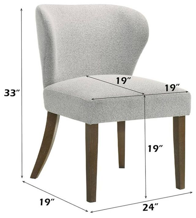ACME Furniture Dillon 2-Piece Gray Side Chair Set-2