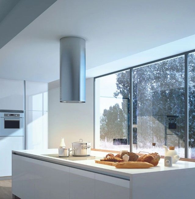Faber Cylindra Isola 15" Stainless Steel Island Range Hood-1