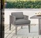 Armen Living Vivid Light Gray Olefin/Wooden Outdoor Dining Chair-1
