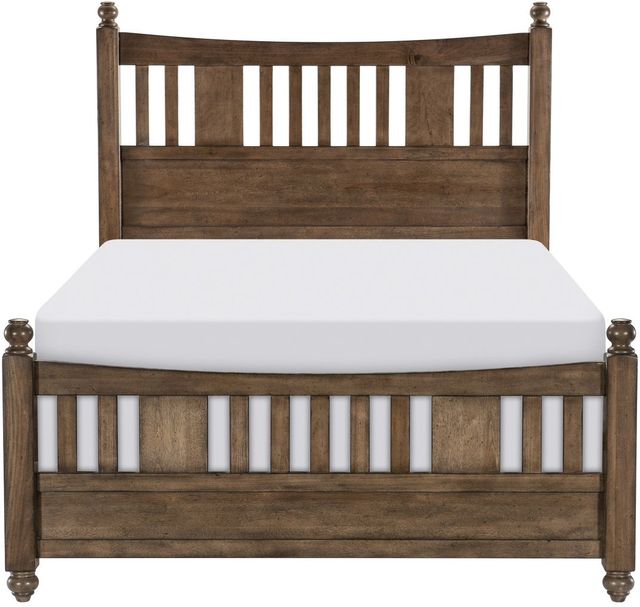 Mazin Furniture Brevard Light Brown Full Panel Bed-1