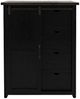 Jofran Inc. Madison County Vintage Black Barn Door Chest-1