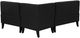 Powell® Auden 3-Piece Black Nook Corner Bench Set-4