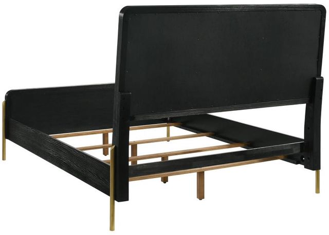 Coaster® Arini Black/Cream California King Upholstered Panel Bed -2
