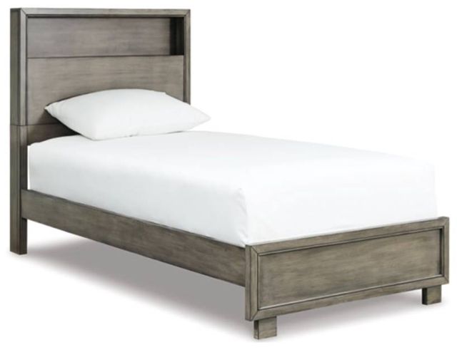 Signature Design by Ashley® Arnett 5-Piece Gray Twin Bookcase Bed Set-1