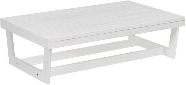 Linon Bluffton White Wooden Outdoor Cocktail Table-0