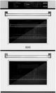 ZLINE Professional 30" Stainless Steel Double Electric Wall Oven with White Matte Doors-0