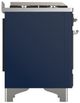 Ilve® Majestic III 48" Midnight Blue Pro Style Dual Fuel Natural Gas Range with Solid Door and Chrome Trim-4