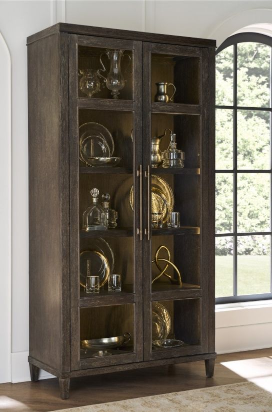 Universal Explore Home™ Montclair Cocoa Glass Door Cabinet-1