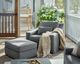 Universal Explore Home™ Customizable Coastal Living Outdoor Brooke Fabric Ottoman-1
