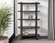 International Furniture Direct Black Balam Stained Dark Bookcase-1