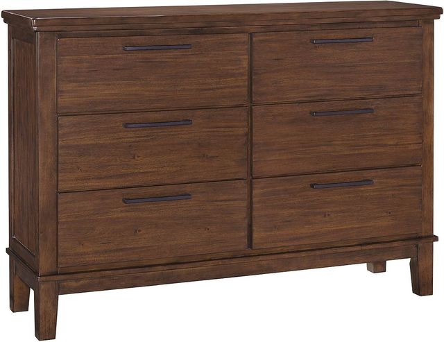 Signature Design by Ashley® Ralene 2-Piece Medium Brown California King Upholstered Panel Bed Set-1