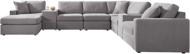 Signature Design by Ashley® Modmax 8-Piece Granite Left-Arm Facing Sectional with Chaise and Storage Console-0