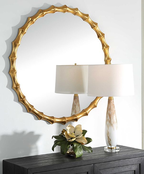 Uttermost® Nacala Gold Round Mirror-1