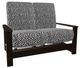 Telescope Casual Leeward Agra Classic/Kona Fabric/Polymer Outdoor MGP Cushion Hidden Motion Loveseat with Chestnut Rustic Polymer Arms-0