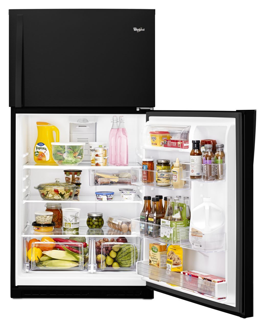 Whirlpool 33 in. 21.3 Cu. Ft. Black Stainless Top Freezer Refrigerator - Thumbnail 4