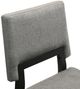 Armen Living Channell 2-Piece Charcoal/Black Upholstered Dining Chair Set-4