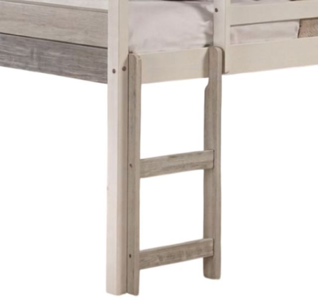 Donco Kids Gray/White Youth Twin Panel Low Loft-2