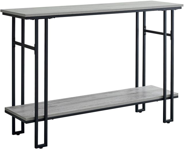 Monarch Specialties Inc. Grey 48"L Black Metal Hall Console Table-0