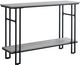 Monarch Specialties Inc. Grey 48"L Black Metal Hall Console Table-0