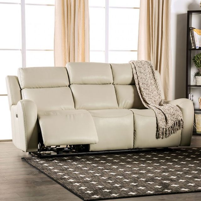 Furniture of America® Barclay 2-Piece Beige Power Reclining Sofa Set-1