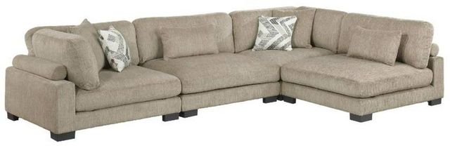 Homelegance® Tinley 4-Piece Brown L-Shape Sectional-0