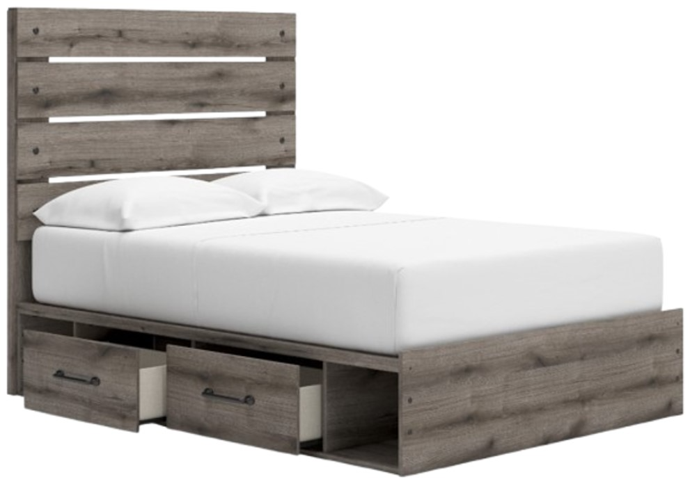Graystorm Full Storage Bed - Brown Gray