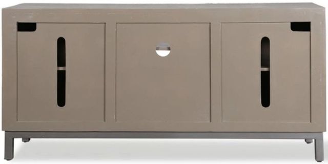 Parker House® Crossings Serengeti Sandblasted Fossil Grey 66" TV Console-3