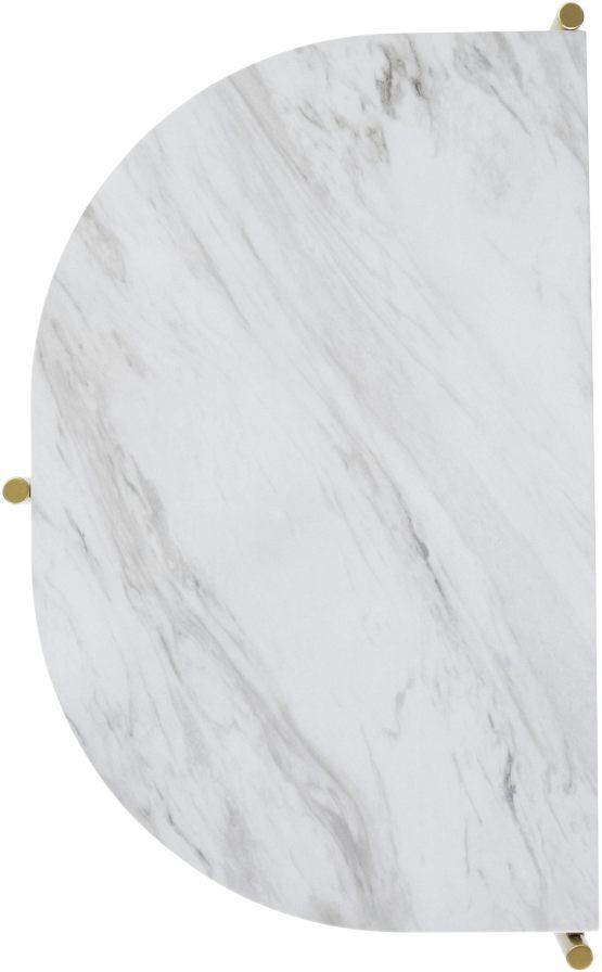 Signature Design by Ashley® Wynora White Marble Chairside End Table with Gold Legs -3